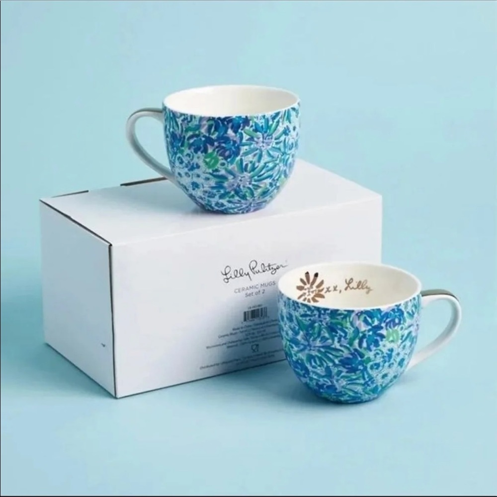 Lily Pulitzer ceramic mugs